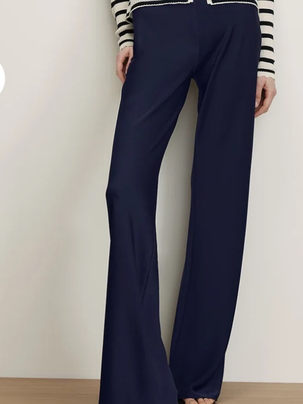 Veronica Beard Braddock Wide Leg Pants in Navy